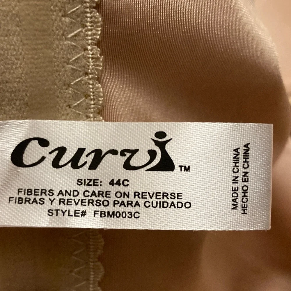 Nude Strapless Slip  - Seamless Support Shapewear‎ 44C NWT